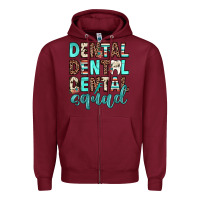 Burgundy dental squad Zipper Hoodie - JahusDesignShop