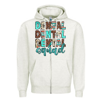 Oatmeal Heather dental squad Zipper Hoodie - JahusDesignShop