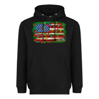 Black Christmas american flag Heavyweight Hoodie - NancyCooperArtShop