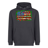 Smoke Christmas american flag Heavyweight Hoodie - NancyCooperArtShop