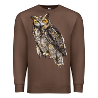 Chestnut Great Horned Owl Premium Sweatshirt - LillyAllenDesigns