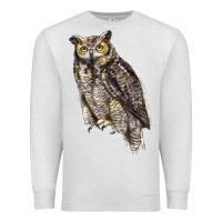 Oatmeal Heather Great Horned Owl Premium Sweatshirt - LillyAllenDesigns