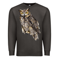 Smoke Great Horned Owl Premium Sweatshirt - LillyAllenDesigns