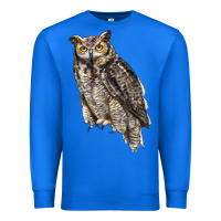 True Royal Great Horned Owl Premium Sweatshirt - LillyAllenDesigns