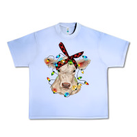 Grape Ice charolais calf with christmas lights baby cow Urban Heavy Tee - RanaPortraitStore