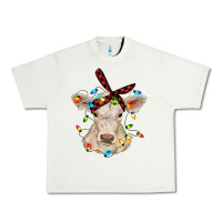 Pistachio charolais calf with christmas lights baby cow Urban Heavy Tee - RanaPortraitStore