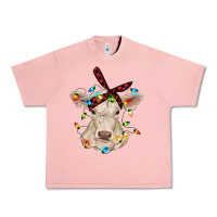 Salmon charolais calf with christmas lights baby cow Urban Heavy Tee - RanaPortraitStore