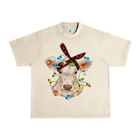 Sandshell charolais calf with christmas lights baby cow Urban Heavy Tee - RanaPortraitStore