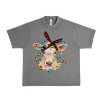 Tornado charolais calf with christmas lights baby cow Urban Heavy Tee - RanaPortraitStore