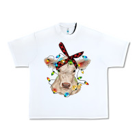 White charolais calf with christmas lights baby cow Urban Heavy Tee - RanaPortraitStore