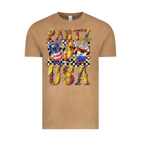 Vintage Camel party in the usa with leopard Vintage Tee - texasbilliewilder
