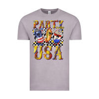 Vintage Zinc party in the usa with leopard Vintage Tee - texasbilliewilder