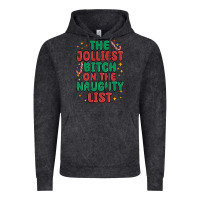 The Jolliest Bitch On The Naughty List Vintage Hoodie | Teevron