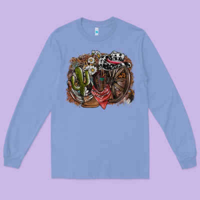 Western Long Sleeve Tee Designed By Sublimationcraftshop