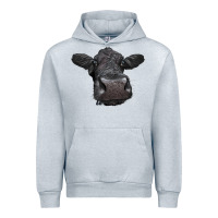 Heather Grey Black Angus Heifer Urban Hoodie - LillyAllenDesigns