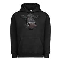 Pigment Black Black Angus Heifer Urban Hoodie - LillyAllenDesigns