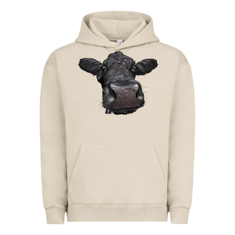 Black Angus Heifer Urban Hoodie by LillyAllenDesigns | Teevron