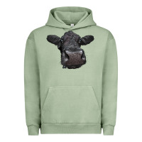 Pigment Oil Green Black Angus Heifer Urban Hoodie - LillyAllenDesigns