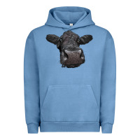 Pigment Pebble Blue Black Angus Heifer Urban Hoodie - LillyAllenDesigns