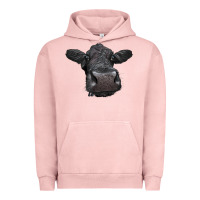 Pigment Salmon Black Angus Heifer Urban Hoodie - LillyAllenDesigns