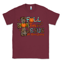 Burgundy fall for jesus he never leaves Classic Tee - CowhideDigitalArt
