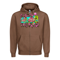 Chestnut go with the flow Zipper Hoodie - AdoDesignShop
