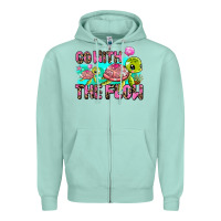 Seafoam go with the flow Zipper Hoodie - AdoDesignShop