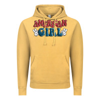Vintage Mustard american girl Vintage Hoodie - MaliasSmallBusiness