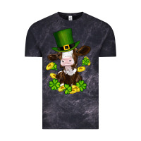 Cloud Black st patricks day cow Vintage Tee - RanaPortraitStore