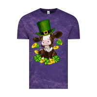 Cloud Purple st patricks day cow Vintage Tee - RanaPortraitStore