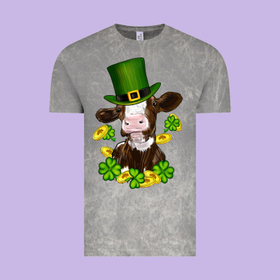 Vintage Tee st patricks day cow