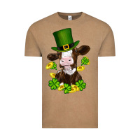 Vintage Coffee st patricks day cow Vintage Tee - RanaPortraitStore