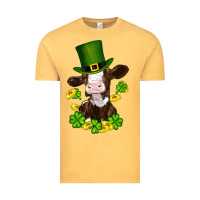 Vintage Mustard st patricks day cow Vintage Tee - RanaPortraitStore