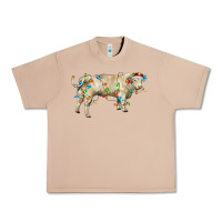 Burro Charolais bull with christmas lights Urban Heavy Tee - RanaPortraitStore