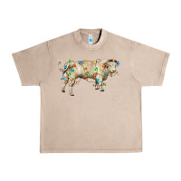 French Oak Charolais bull with christmas lights Urban Heavy Tee - RanaPortraitStore