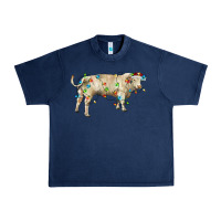 Navy Charolais bull with christmas lights Urban Heavy Tee - RanaPortraitStore