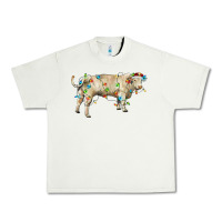 Pistachio Charolais bull with christmas lights Urban Heavy Tee - RanaPortraitStore
