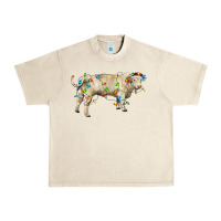 Sandshell Charolais bull with christmas lights Urban Heavy Tee - RanaPortraitStore