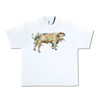 White Charolais bull with christmas lights Urban Heavy Tee - RanaPortraitStore