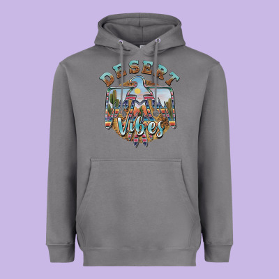 Desert Vibes Thunderbird Heavyweight Hoodie Designed By Barkaloodesign