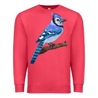 Cardinal Blue Jay Bird Premium Sweatshirt - LillyAllenDesigns