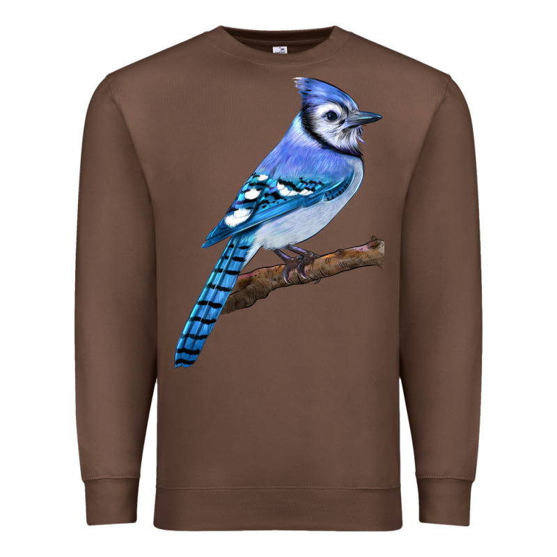 Blue Jay Bird Premium Sweatshirt by LillyAllenDesigns | Teevron