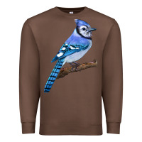 Chestnut Blue Jay Bird Premium Sweatshirt - LillyAllenDesigns