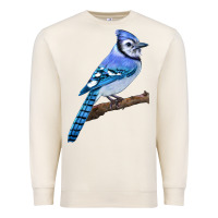 Sandshell Blue Jay Bird Premium Sweatshirt - LillyAllenDesigns