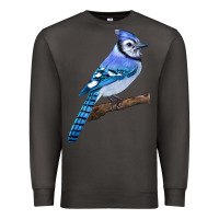 Smoke Blue Jay Bird Premium Sweatshirt - LillyAllenDesigns