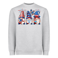 Heather Grey fourth of july gnomes Heavyweight Sweatshirt - RanaPortraitStore