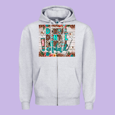 Dental Squad Zipper Hoodie Designed By Jahusdesignshop