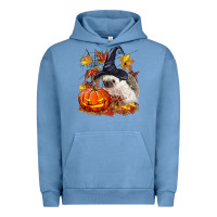 Pigment Pebble Blue Halloween Hedgehog Urban Hoodie - LillyAllenDesigns