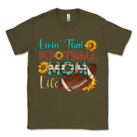 Army Green livin' that football mom life Classic Tee - HRA Design Shop
