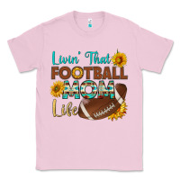 Bubblegum Pink livin' that football mom life Classic Tee - HRA Design Shop